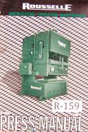 Rousselle-Rousselle 5-110 Ton Punch Press Service Operations & Parts Manual 1969-5 to 110 Tons-04